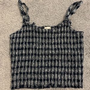 Navy Blue stretchy crop top